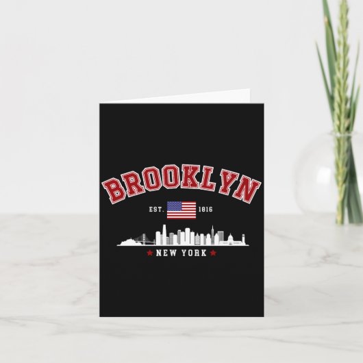 Brooklyn Ney York Est 1816  Kaart (Voorkant)