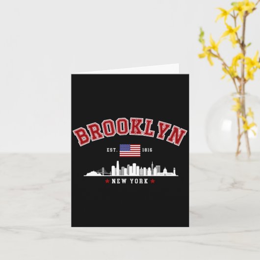 Brooklyn Ney York Est 1816  Kaart (Gele Bloem)