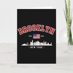 Brooklyn Ney York Est 1816 T Shirt Kaart
