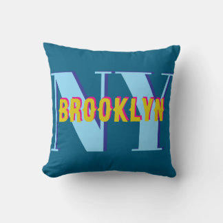 BROOKLYN NY blauw grijs blauw blauw stijlvol Kussen