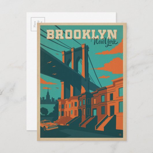 Brooklyn, NY Briefkaart (Voorkant / Achterkant)