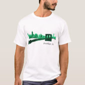 Brooklyn, NY in groene tinten T-shirt (Voorkant)
