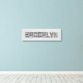 Brooklyn NY New York Word Art Canvas Afdruk (Insitu (Houten vloer))