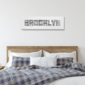 Brooklyn NY New York Word Art Canvas Afdruk (Insitu (Slaapkamer))