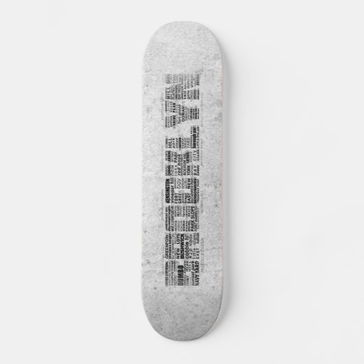 Brooklyn NY New York Word Art Persoonlijk Skateboard (Voorkant)