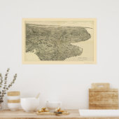 Brooklyn, NY Panoramic Map - 1897 Poster (Keuken)