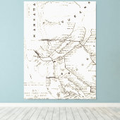 Brooklyn NY Transit System Map (1912) Canvas Afdruk (Insitu (Houten vloer))