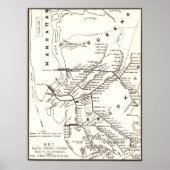 Brooklyn NY Transit System Map (1912) Poster (Voorkant)