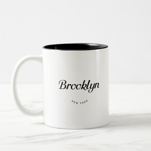 Brooklyn NY Tweekleurige Koffiemok (Links)