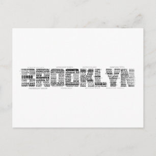 Brooklyn NY Typografiedesign Briefkaart