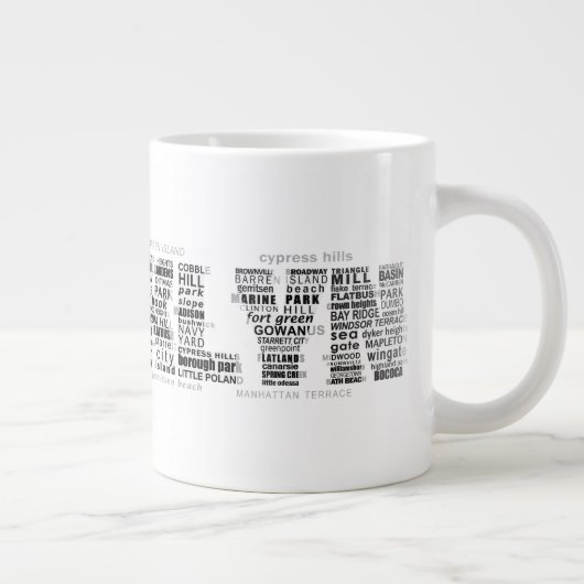 Brooklyn NY Typografiedesign Grote Koffiekop (Rechts)