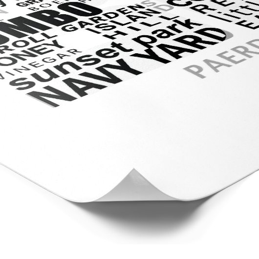 Brooklyn NY Typografiedesign Poster (Hoek)