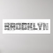 Brooklyn NY Typografiedesign Poster (Voorkant)