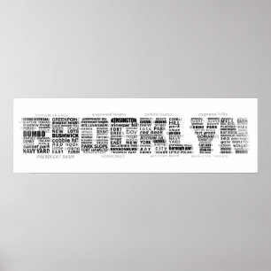 Brooklyn NY Typografiedesign Poster