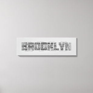 Brooklyn NY Typography New York Canvas Afdruk