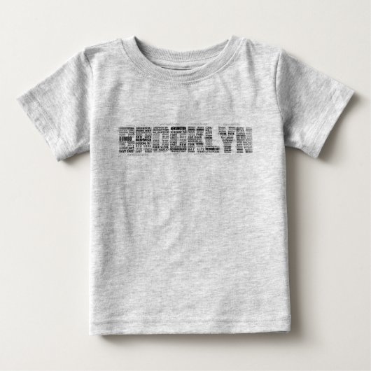 Brooklyn NY Typography T-shirt, BK, New York (Voorkant)