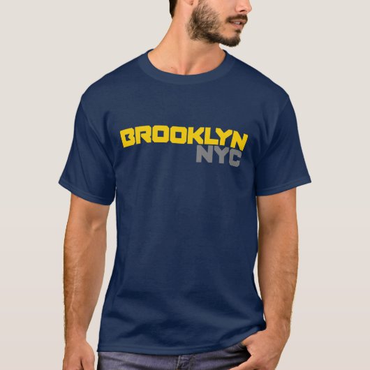 Brooklyn NYC Bold Text T-shirt (Voorkant)