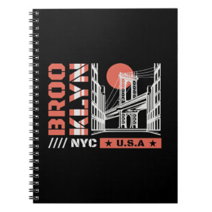 Brooklyn NYC Brug Grafisch Stedelijk New York Notitieboek