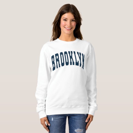 Brooklyn NYC  College Style Sweatshirt (Voorkant volledig)