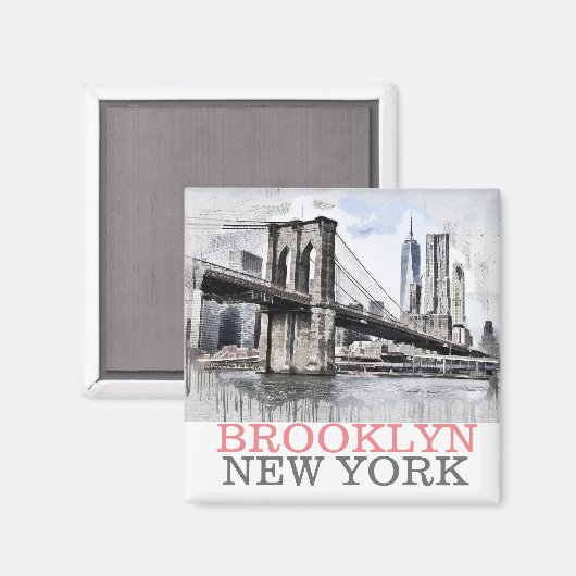 Brooklyn NYC New York Magneet (Voorkant / Achterkant)
