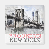 Brooklyn NYC New York Magneet (Voorkant)