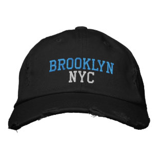 BROOKLYN NYC op zwarte  stijl Geborduurde Pet