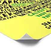 Brooklyn NYC Typografische Map Poster (Hoek)