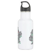 Brooklyn NYC Typography Map Bottle Waterfles (Achterkant)