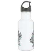 Brooklyn NYC Typography Map Bottle Waterfles (Voorkant)