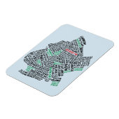 Brooklyn NYC Typography Map Magnet Magneet (Linkerzijde)