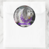 BROOKLYN PAARSE HAWAII-STICKERS RONDE STICKER (Tas)