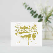 Brooklyn Painted Mustard Briefkaart (Staand voorkant)