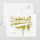 Brooklyn Painted Mustard Briefkaart (Voorkant / Achterkant)