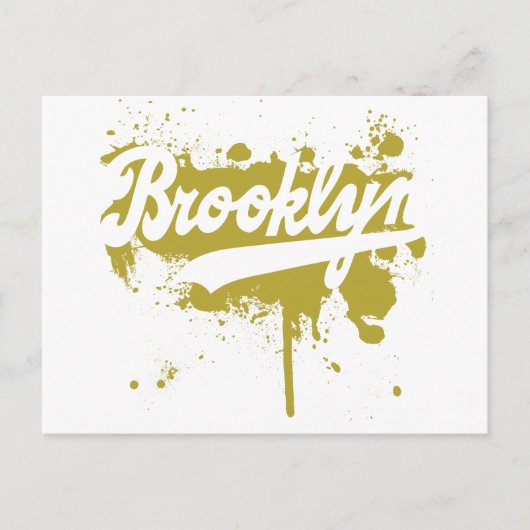 Brooklyn Painted Mustard Briefkaart (Voorkant)