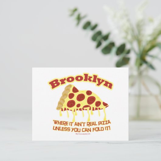 Brooklyn Pizza Briefkaart (Staand voorkant)