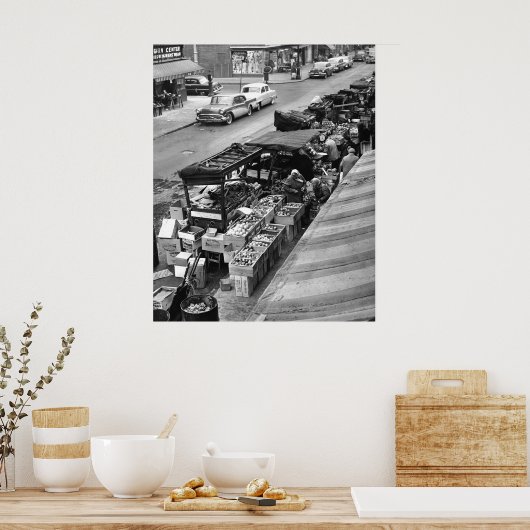 Brooklyn Pushcart Market: 1960 Poster (Keuken)