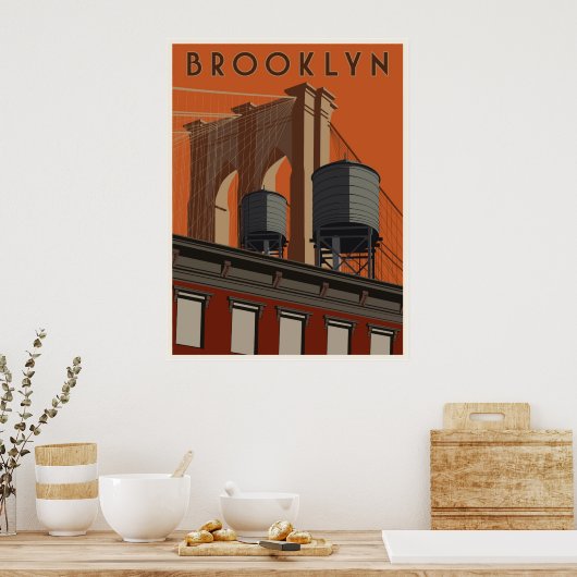 Brooklyn reisposter poster (Keuken)