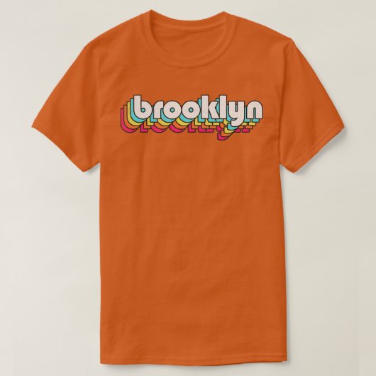 Brooklyn Retro Typografie Ontwerp T-shirt (Design voorkant)