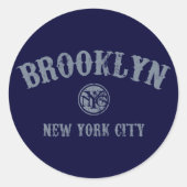 *Brooklyn Ronde Sticker (Voorkant)