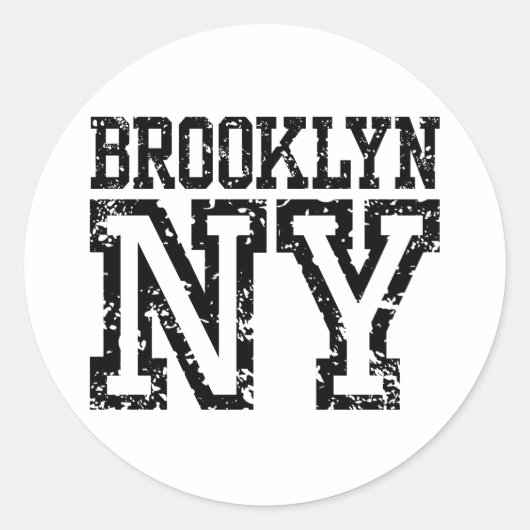 Brooklyn Ronde Sticker (Voorkant)