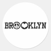 Brooklyn Ronde Sticker (Voorkant)