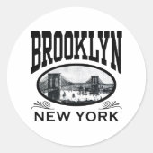 Brooklyn Ronde Sticker (Voorkant)