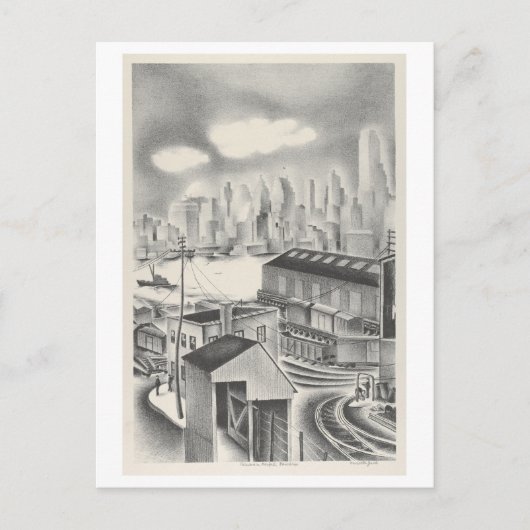 Brooklyn-schets/tekeningansichtkaart Briefkaart (Voorkant)