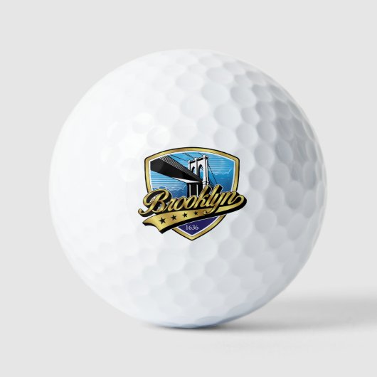 Brooklyn Schild en Swoosh Ontwerp Golfballen (Voorkant)