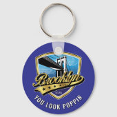 Brooklyn Schild en Swoosh Ontwerp Sleutelhanger (Voorkant)