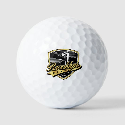 Brooklyn Schild Logo Ontwerp Golfballen (Voorkant)