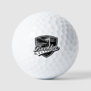 Brooklyn Schild Logo Ontwerp Golfballen