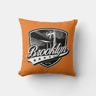 Brooklyn Schild met Swoosh-ontwerp Kussen