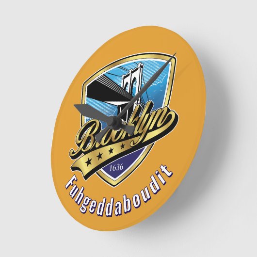 Brooklyn Shield en Swoosh Design Ronde Klok (Hoek)