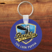 Brooklyn Shield en Swoosh Design Sleutelhanger (Voorkant)